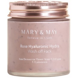 Маска глиняная для лица с экстрактом розы и гиалуроновой кислотой | Mary&May Rose Hyaluronic Hydra Glow Wash Off Pack 125g