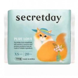  Ежедневные хлопковые прокладки XS| SECRETDAY PURE LOVE 20шт 