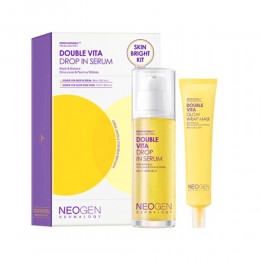 Набор для осветления кожи | Neogen Double Vita Drop In Serum Skin Bright Kit (Серум + Маска-плёнка) 50+40ml