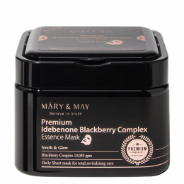 Набор тканевых масок с идебеноном и ягодным комплексом | Mary&May Premium Idebenone Blackberry Complex Essence Mask