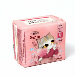 Secretday Sense |Дышащие хлопковые прокладки (24,5 cм.) 16шт