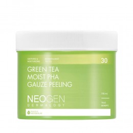  Пилинг-пэды с зеленым чаем 30шт |NEOGEN Dermalogy Green Tea Moist PHA Gauze Peeling, 30ea 